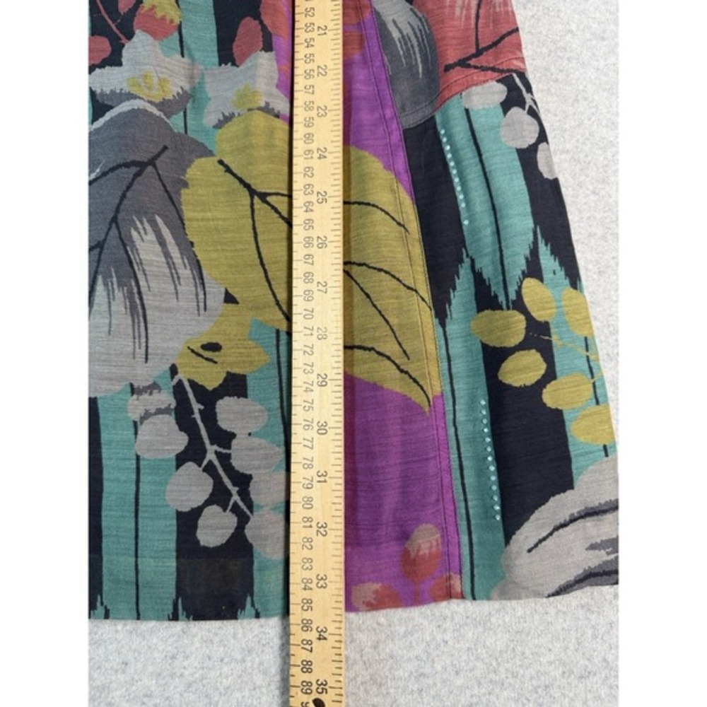 Sari Gueron‎ Silk Blend Dress Womens 4 Abstract Floral Cocktail Sheath Art - Picture 7 of 12
